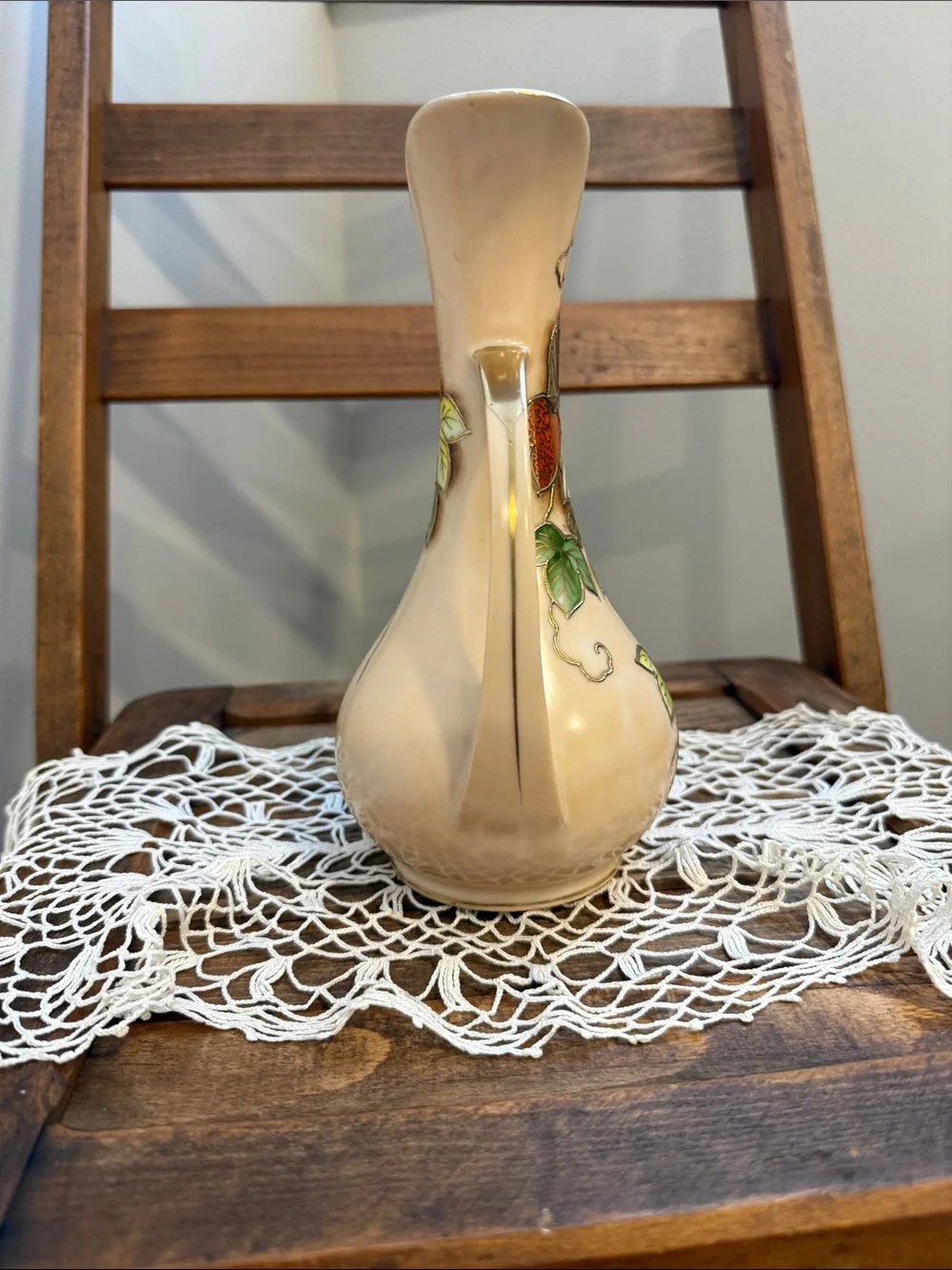 Vintage Norleans Japan Double Handled Art Pottery Vase - Mid Century